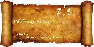 Pécsy Vivien névjegykártya